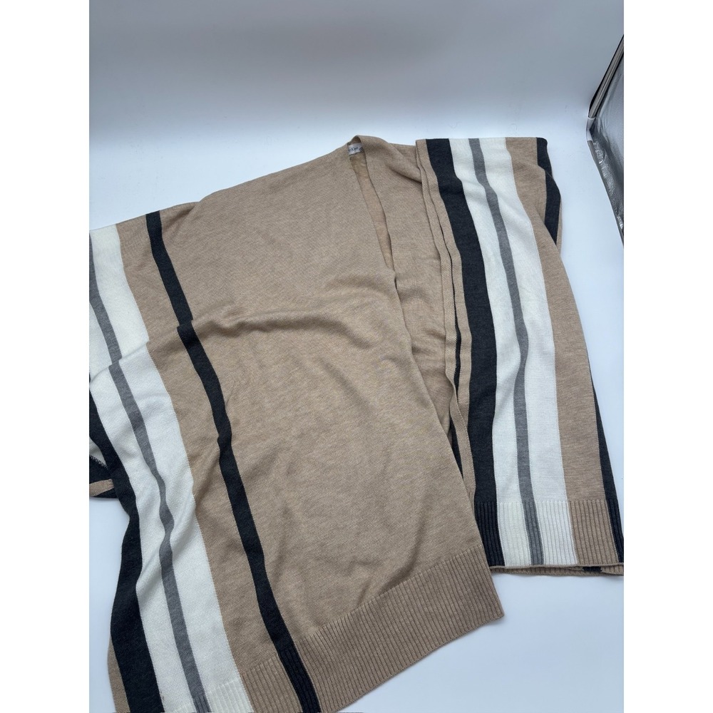 Calvin Klein Black Gold Shawl Wrap Poncho Sweater One Size Reversible NWT‎ - Picture 4 of 4